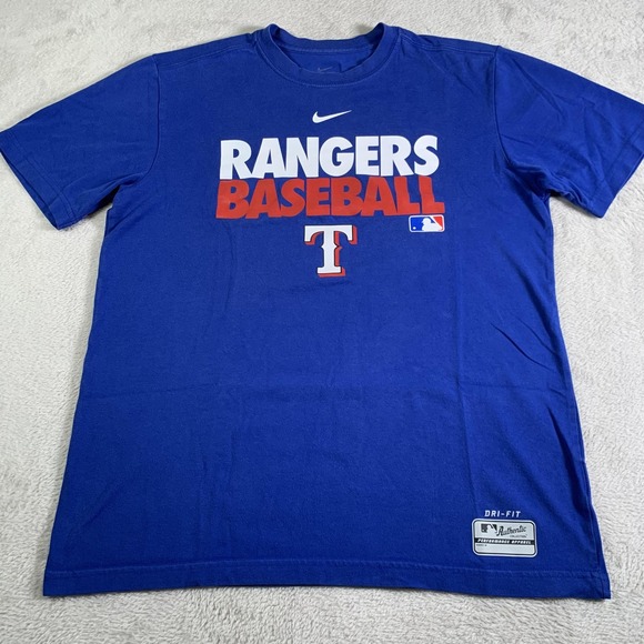 Nike Other - Texas Rangers Shirt Mens Medium Blue MLB Baseball Nike Dri Fit Performance Tee